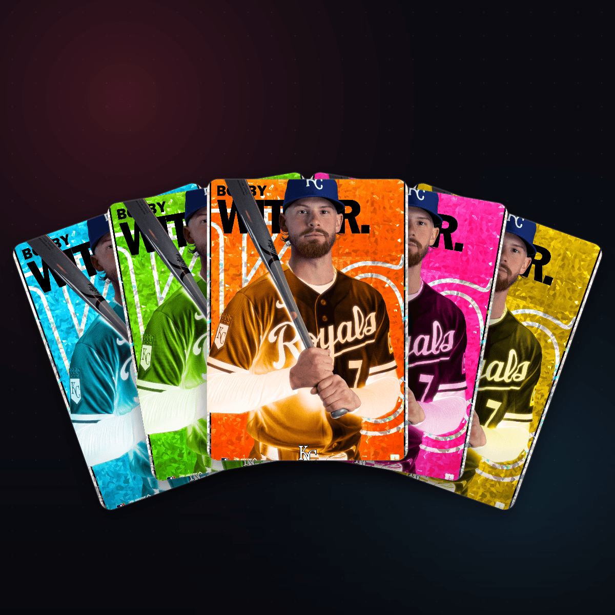 2026 MLB Base ICONs - Rainbow Reward - Bobby Witt Jr.