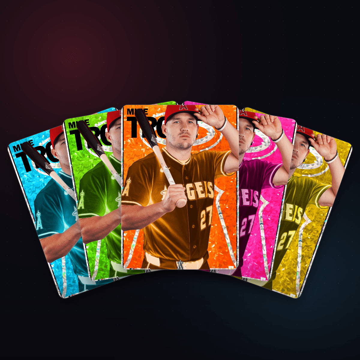 2026 MLB Base ICONs - Rainbow Reward - Mike Trout